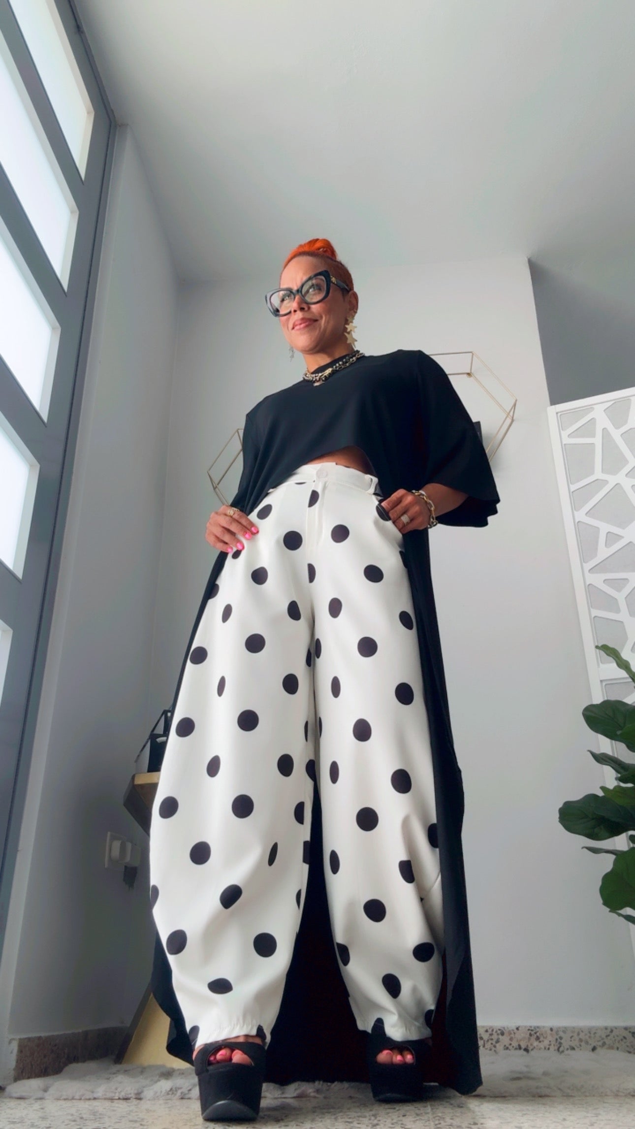 Black &amp; White Jumbo Polka Dots Pant