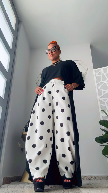 Black &amp; White Jumbo Polka Dots Pant
