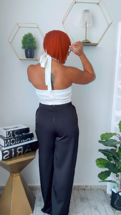 Elegant Tuxedo Jumpsuit