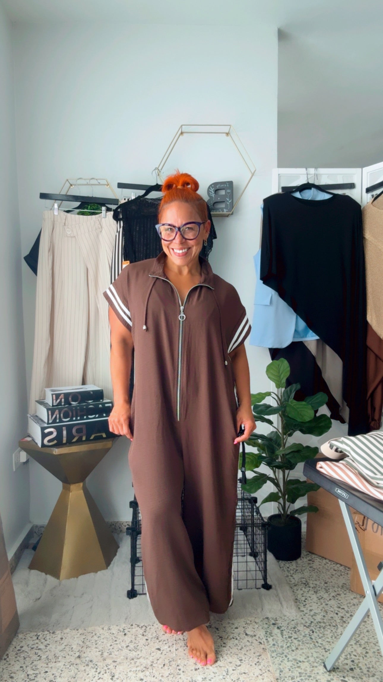 Street Star Chocolate Jumpsuit