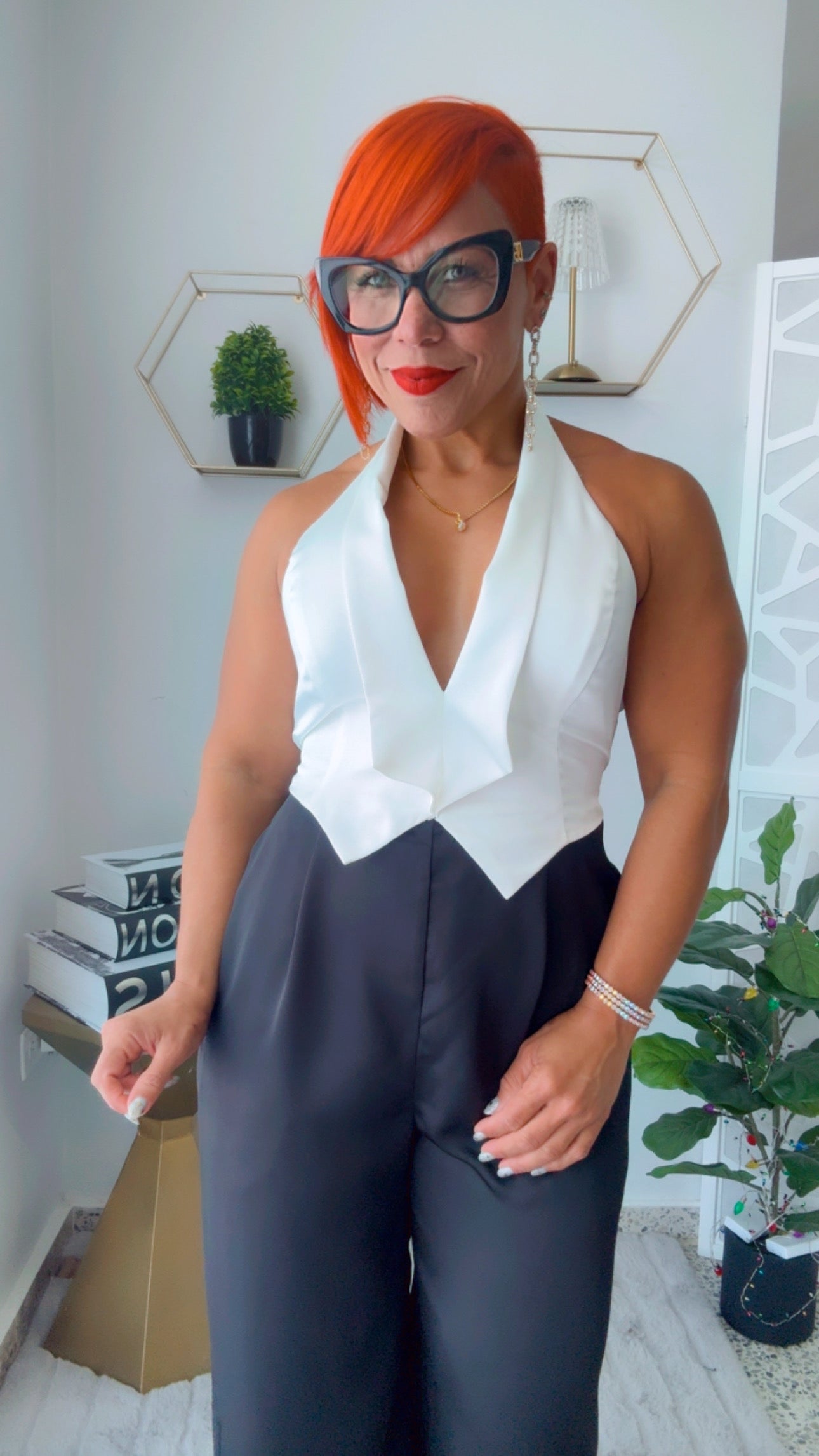 Elegant Tuxedo Jumpsuit