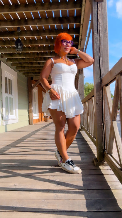 A Day in Paris White Mini Dress