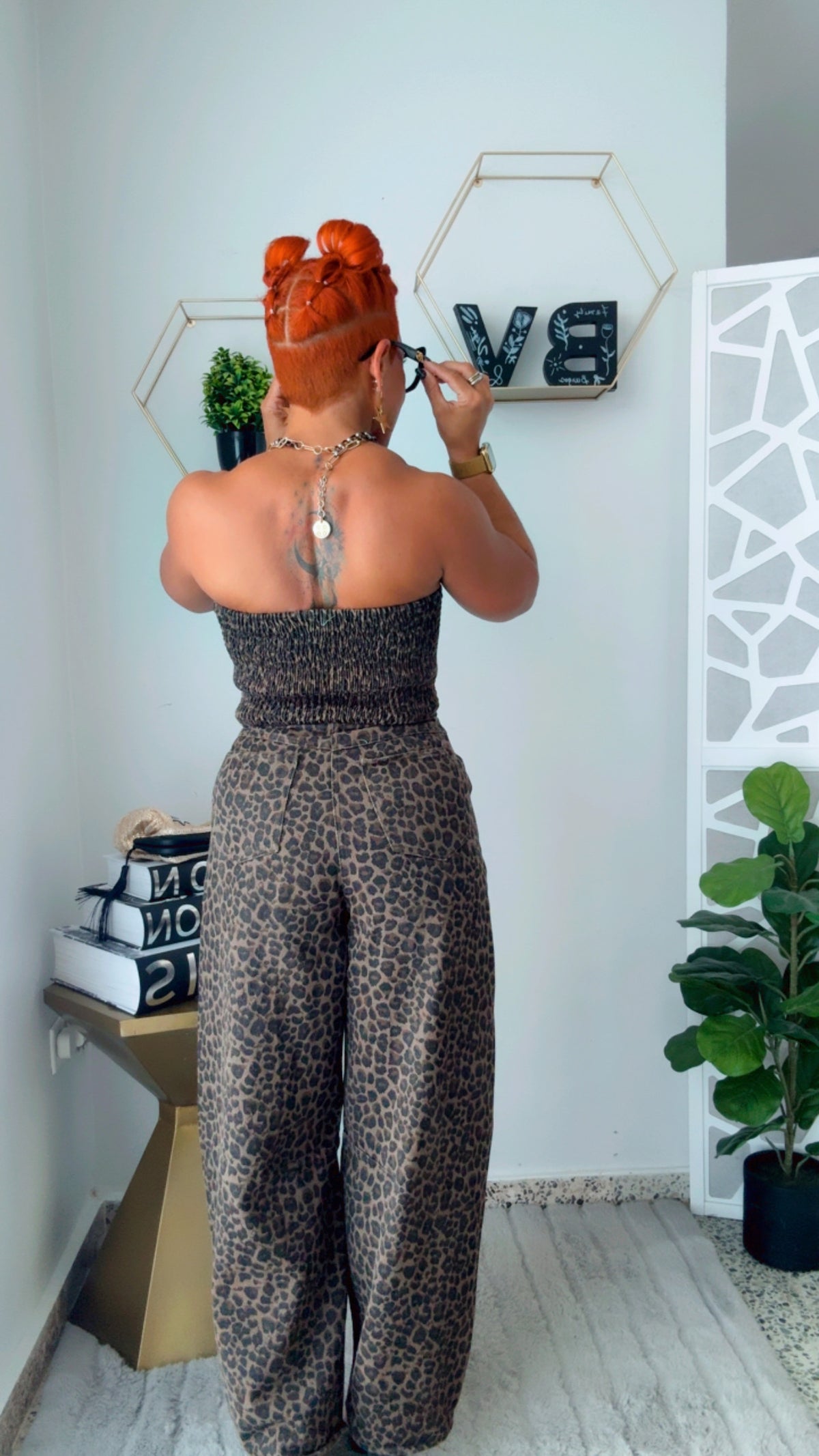 Leopard Barrel & Napoleon Jumpsuit