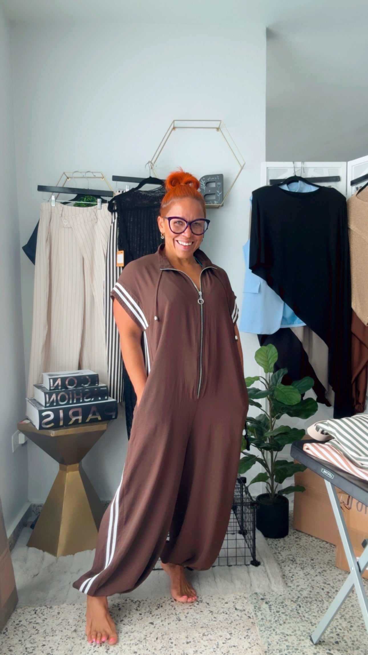 Street Star Chocolate Jumpsuit