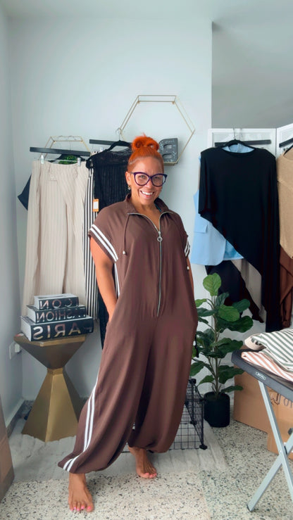 Street Star Chocolate Jumpsuit