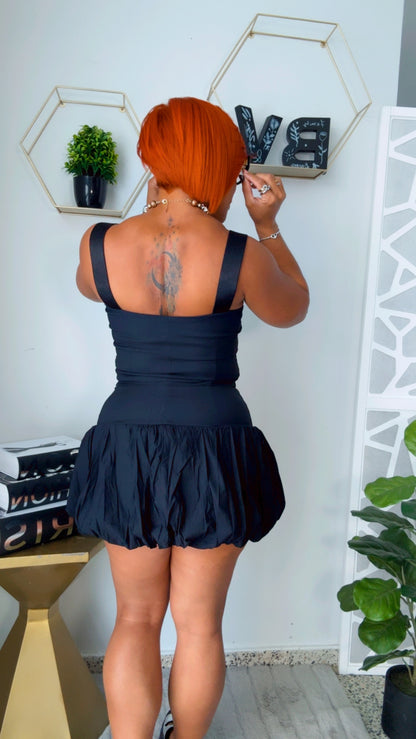 Ballon Black Mini Dress
