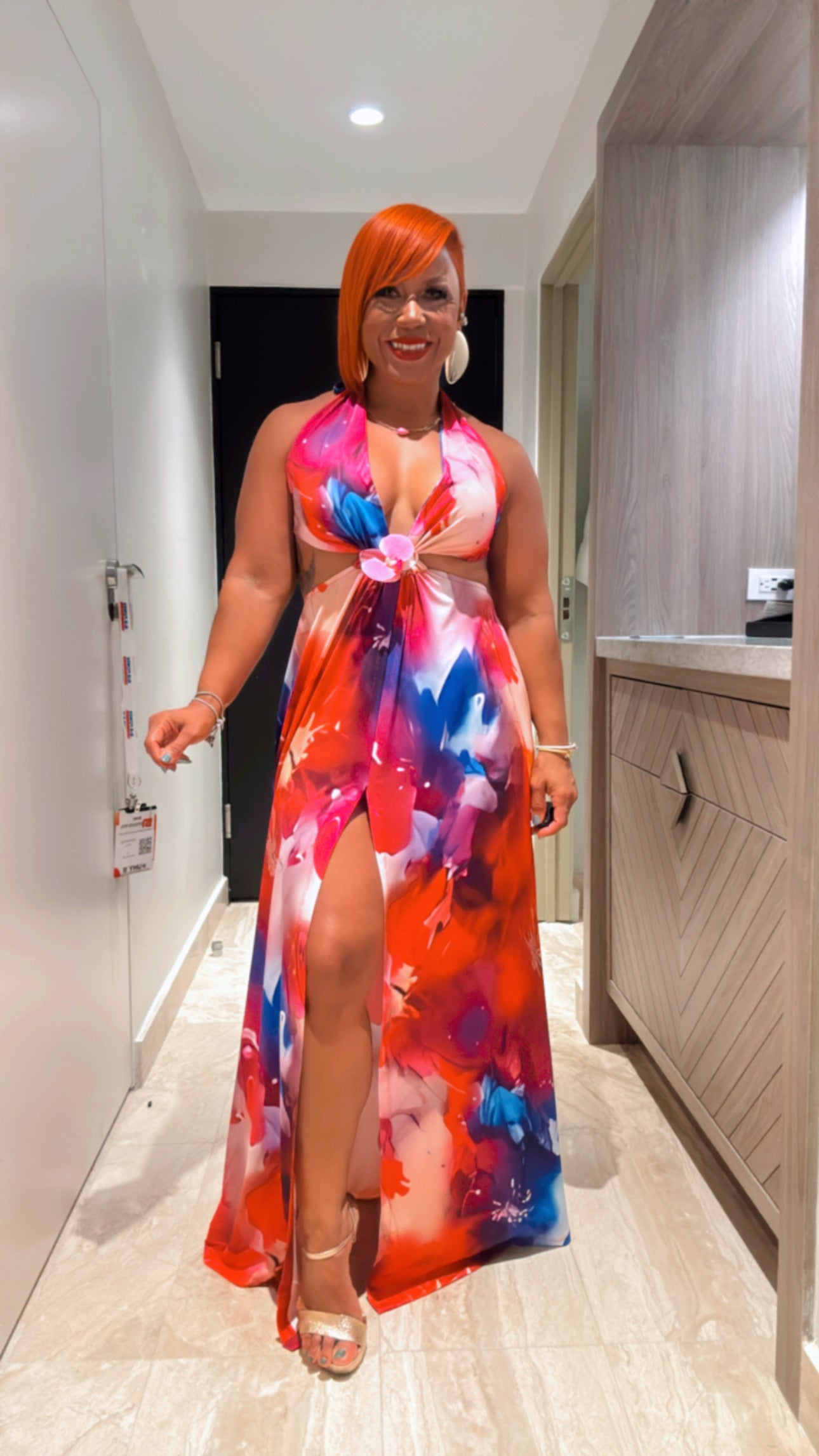 Orchid Cut-out Maxi Dress