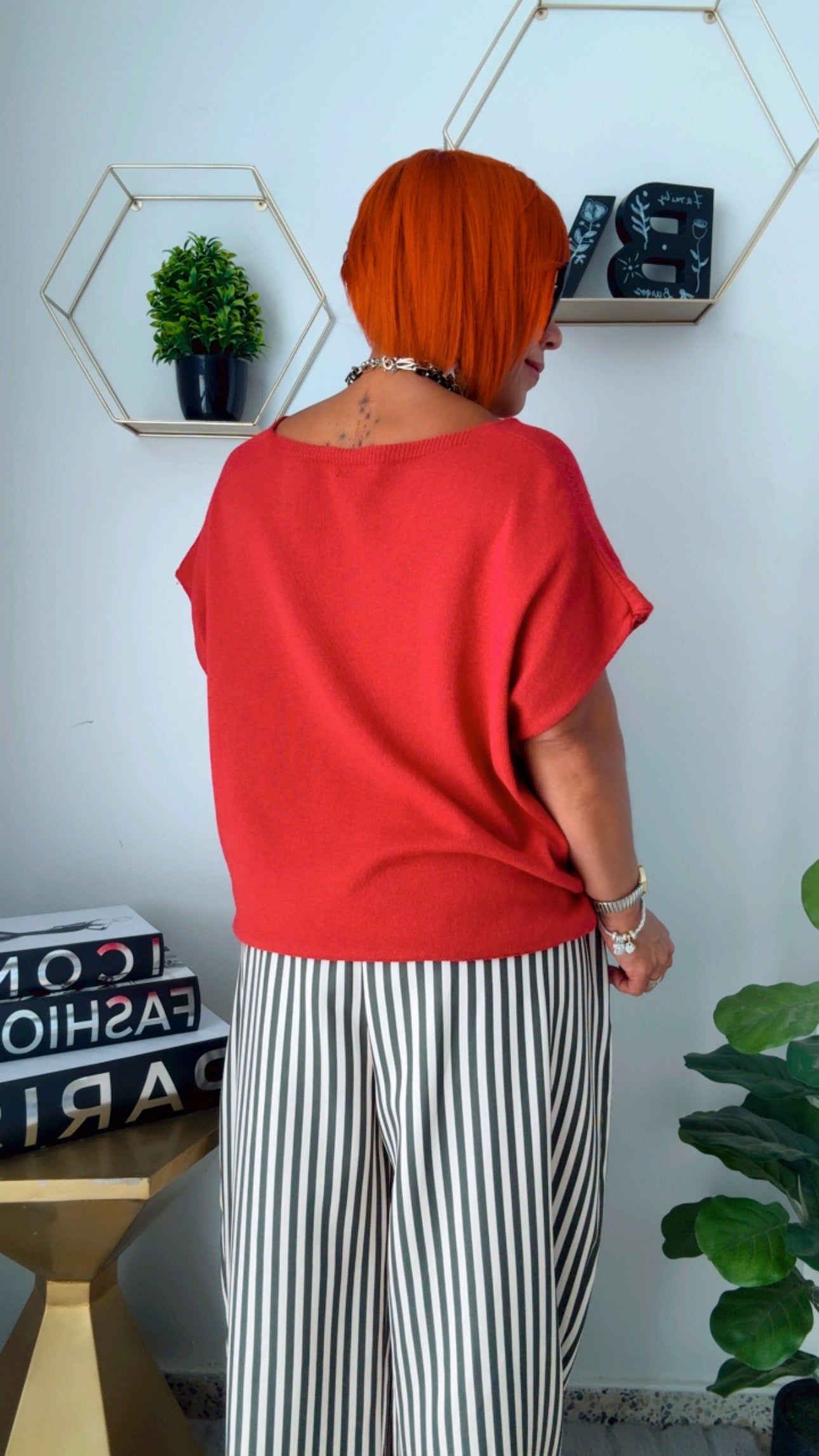Red Cherry Star Oversized Shirt