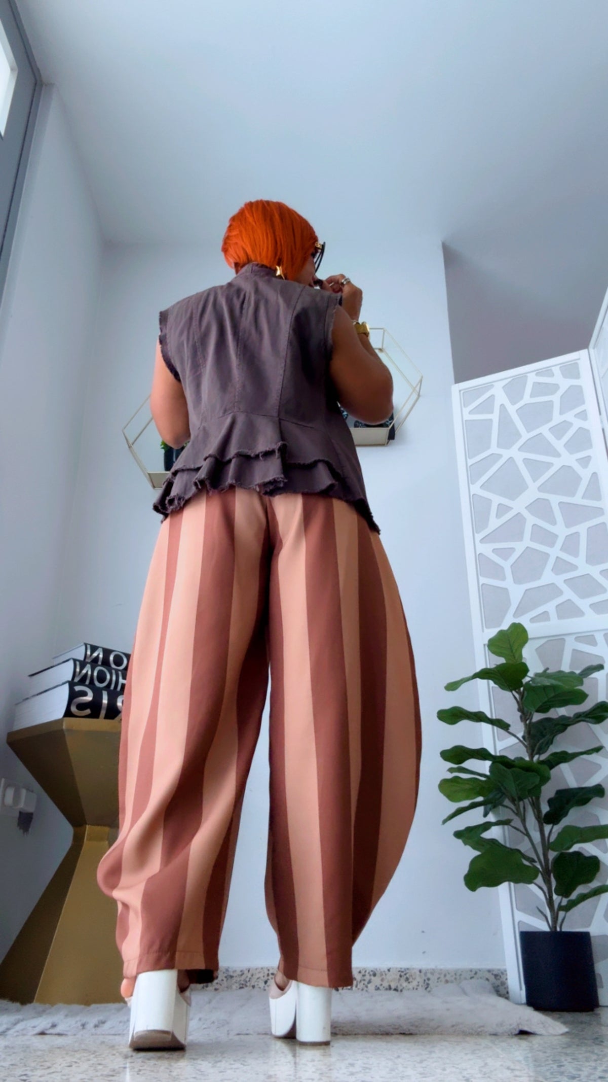 Bold Stripe Barrel Pant