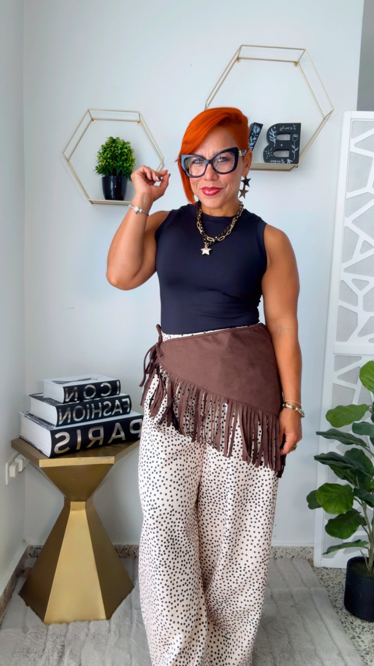 Chocolate Fringed Scarf