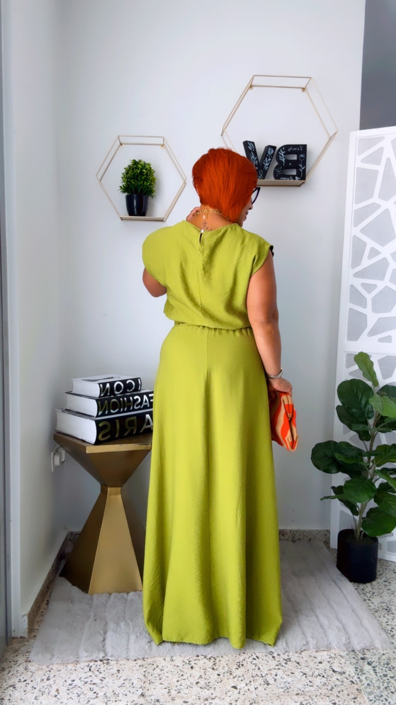 Santorini Olive Skirt Set