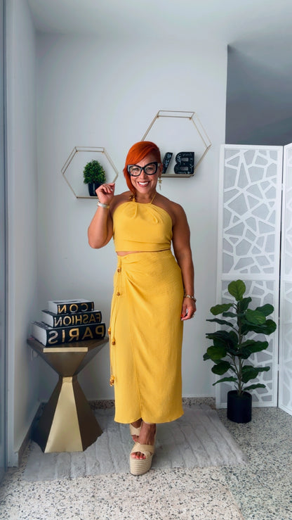 Mustard Skirt Set