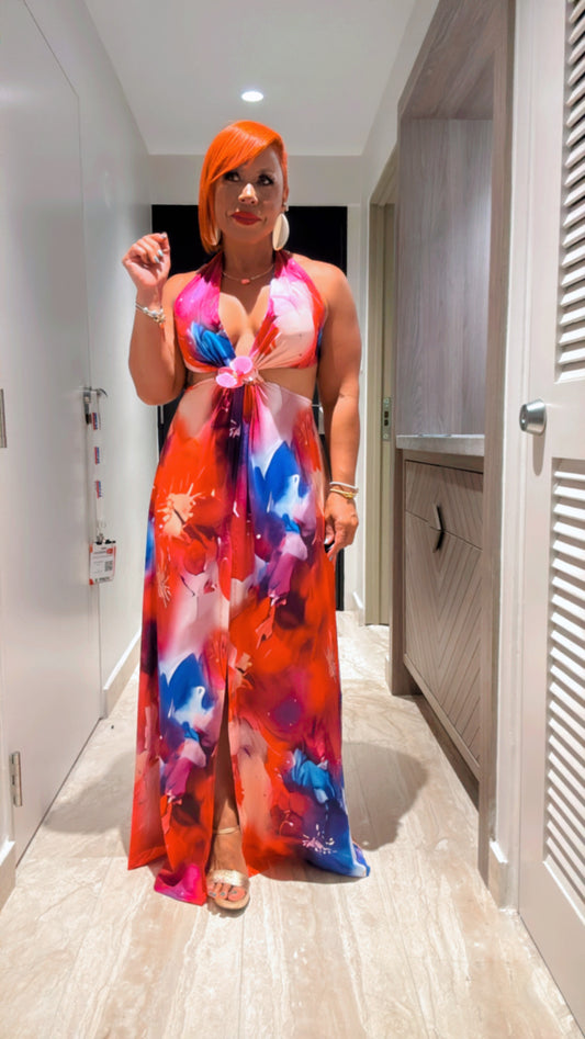Orchid Cut-out Maxi Dress