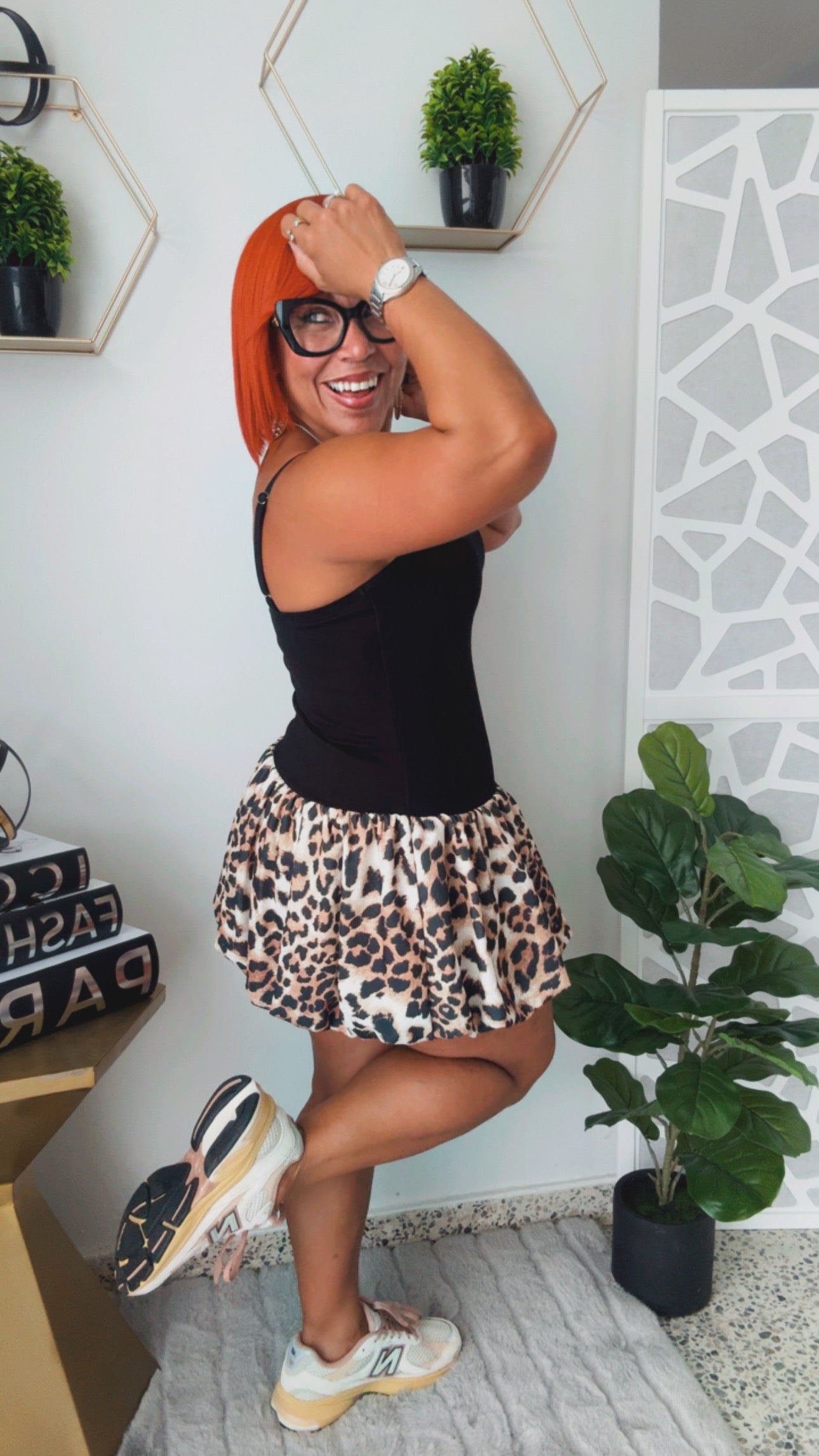 Leopard Bubble Mini Dress