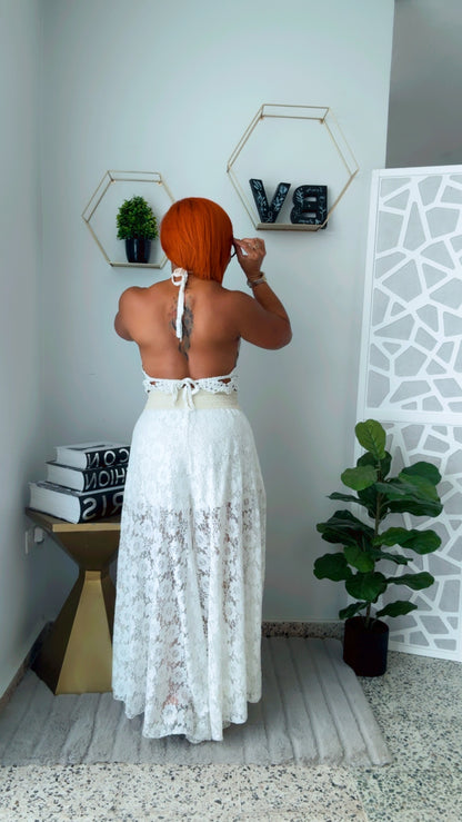 White Lace Pant (Short included)