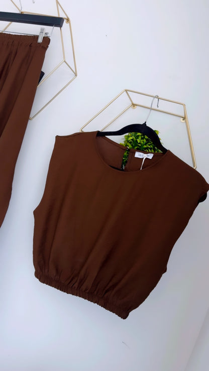 Santorini Chocolate Skirt Set