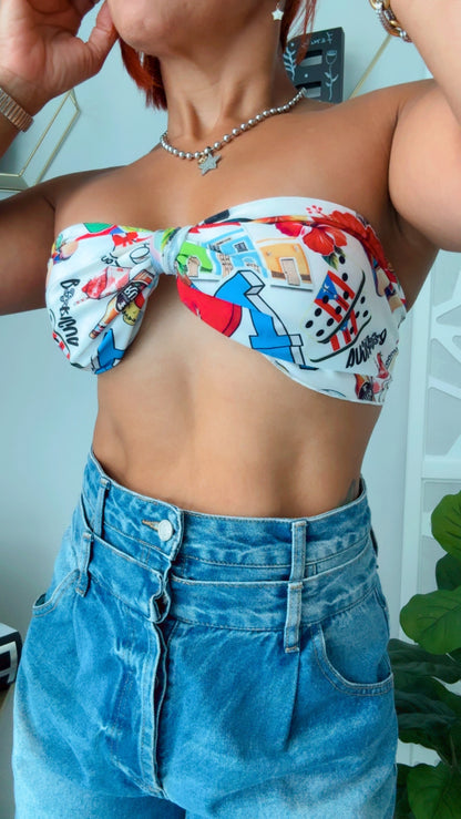 Scarf - Pañuelo - Top 🇵🇷 (4 en 1) - BLANCO