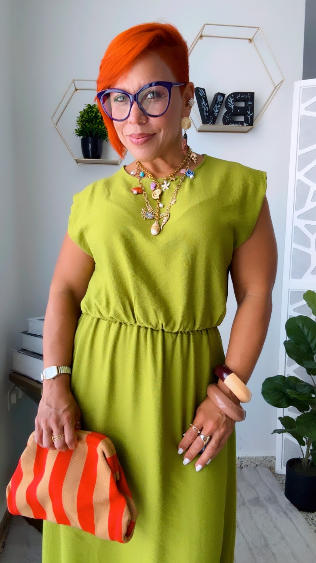 Santorini Olive Skirt Set