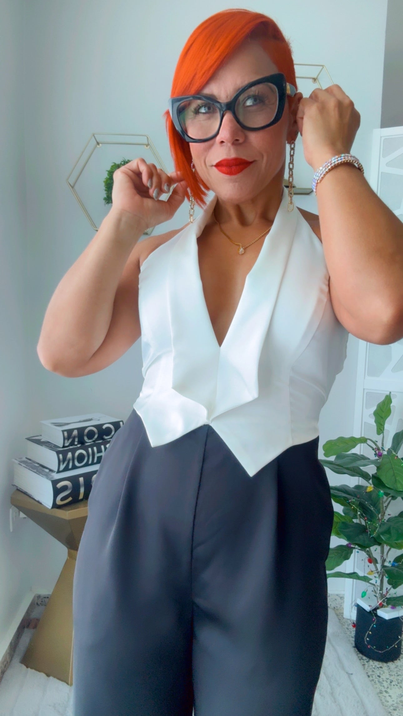 Elegant Tuxedo Jumpsuit