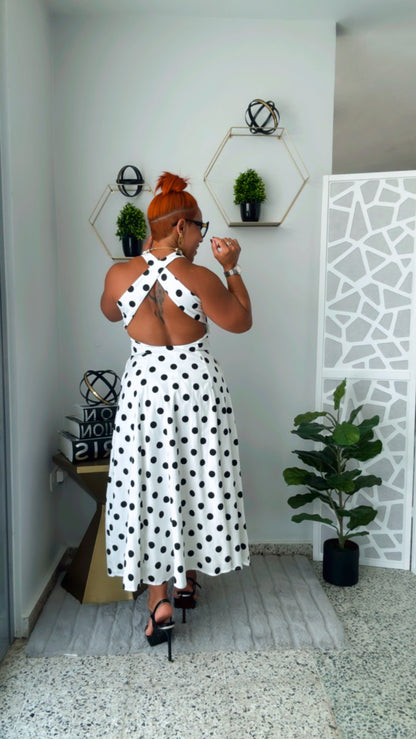 Polka Dot Midi Dress