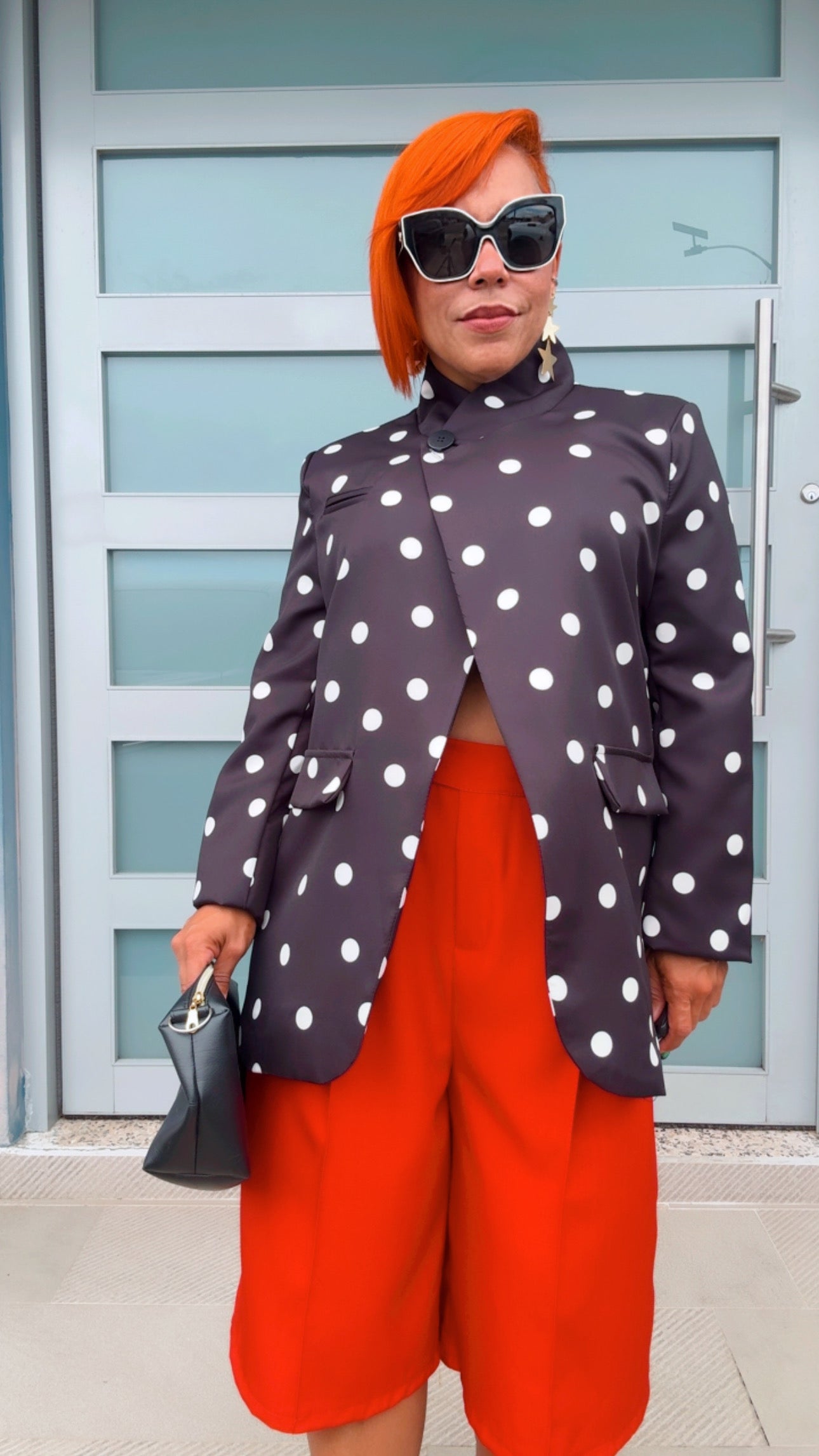Black & White Jumbo Polka Dots Blazer