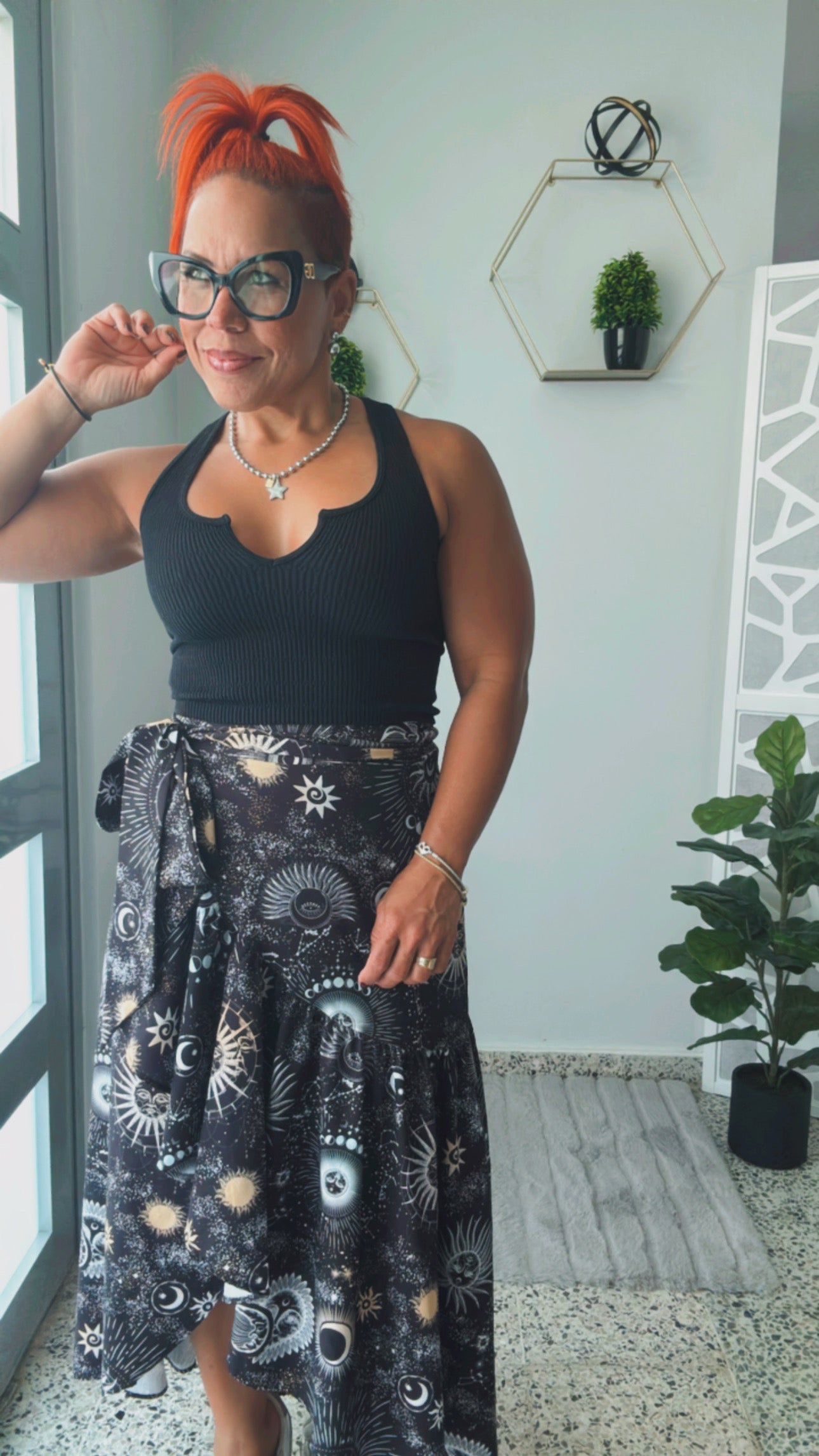 Cosmic Wrap Around Skirt