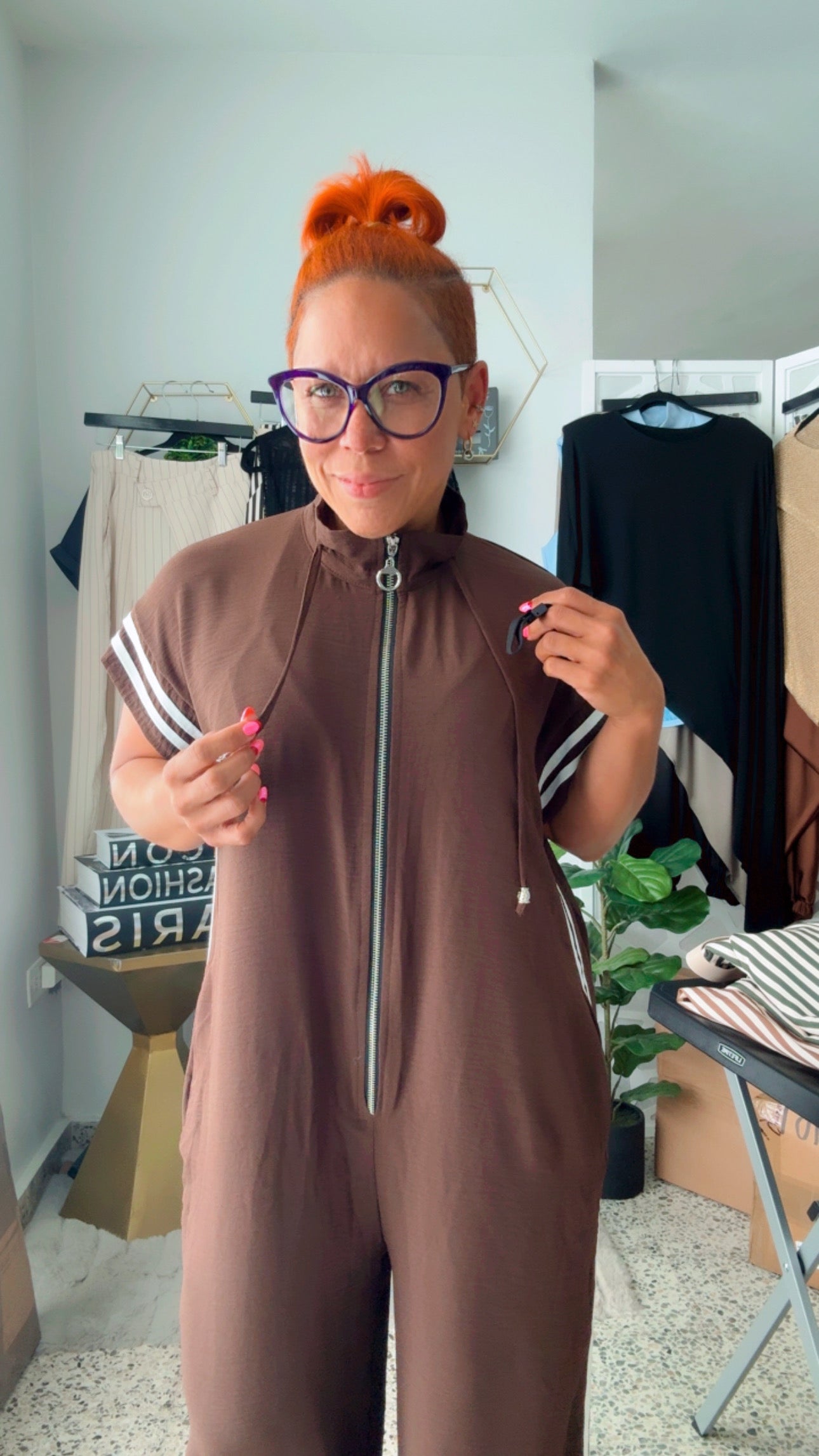 Street Star Chocolate Jumpsuit