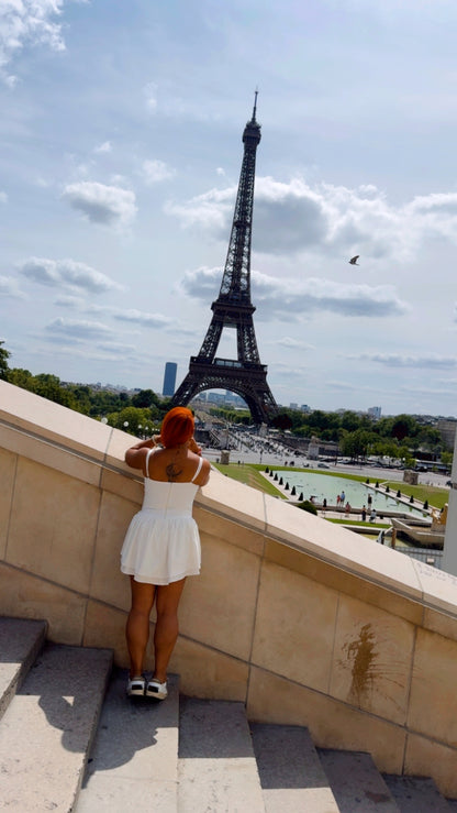 A Day in Paris White Mini Dress