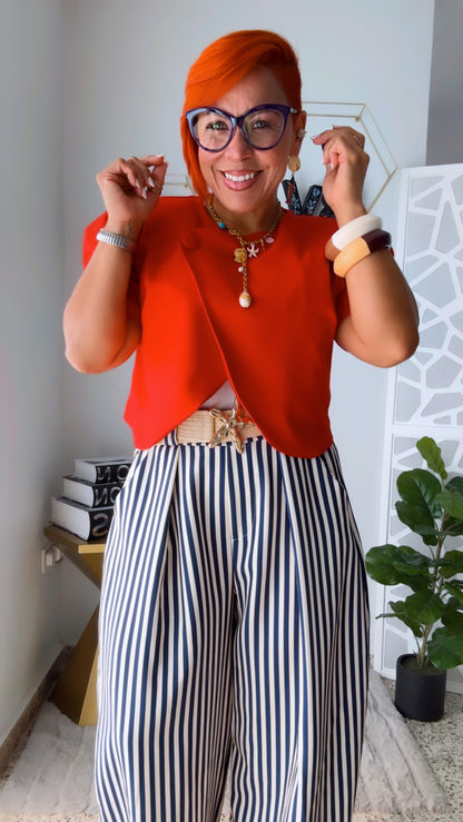 Asymmetrical Ruby Blazer