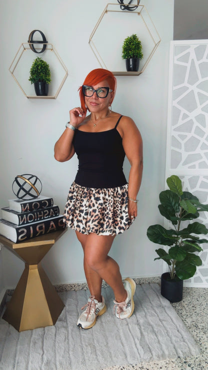 Leopard Bubble Mini Dress