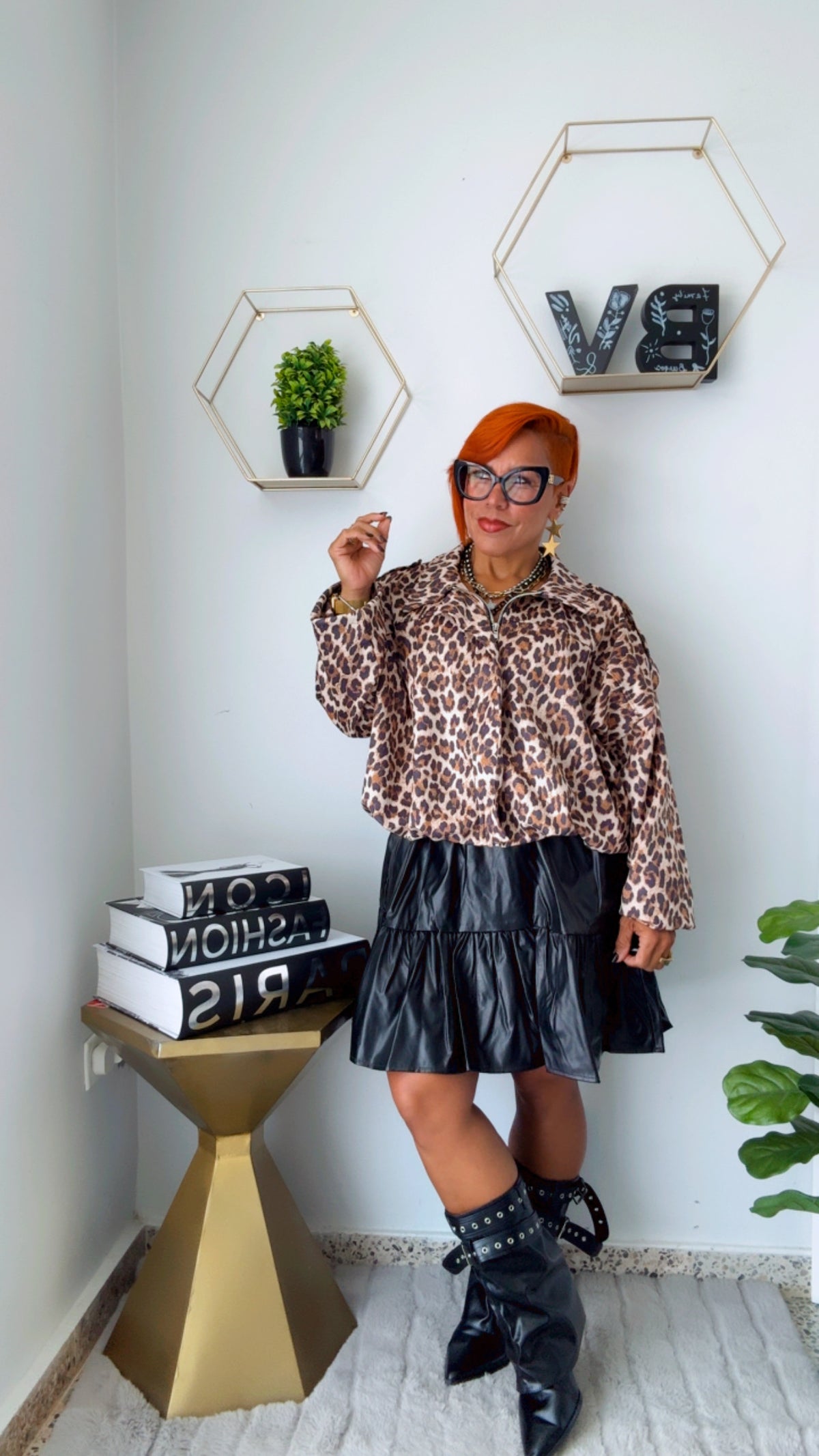 Leopard Oversized Bubble Jacket