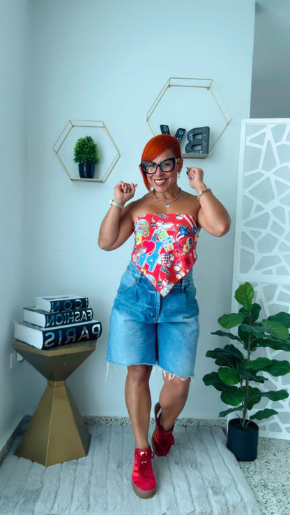 Scarf - Pañuelo - Top 🇵🇷 (4 en 1) - ROJO