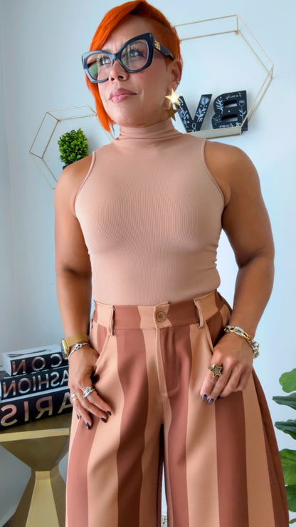 Nude Neck Basic Top