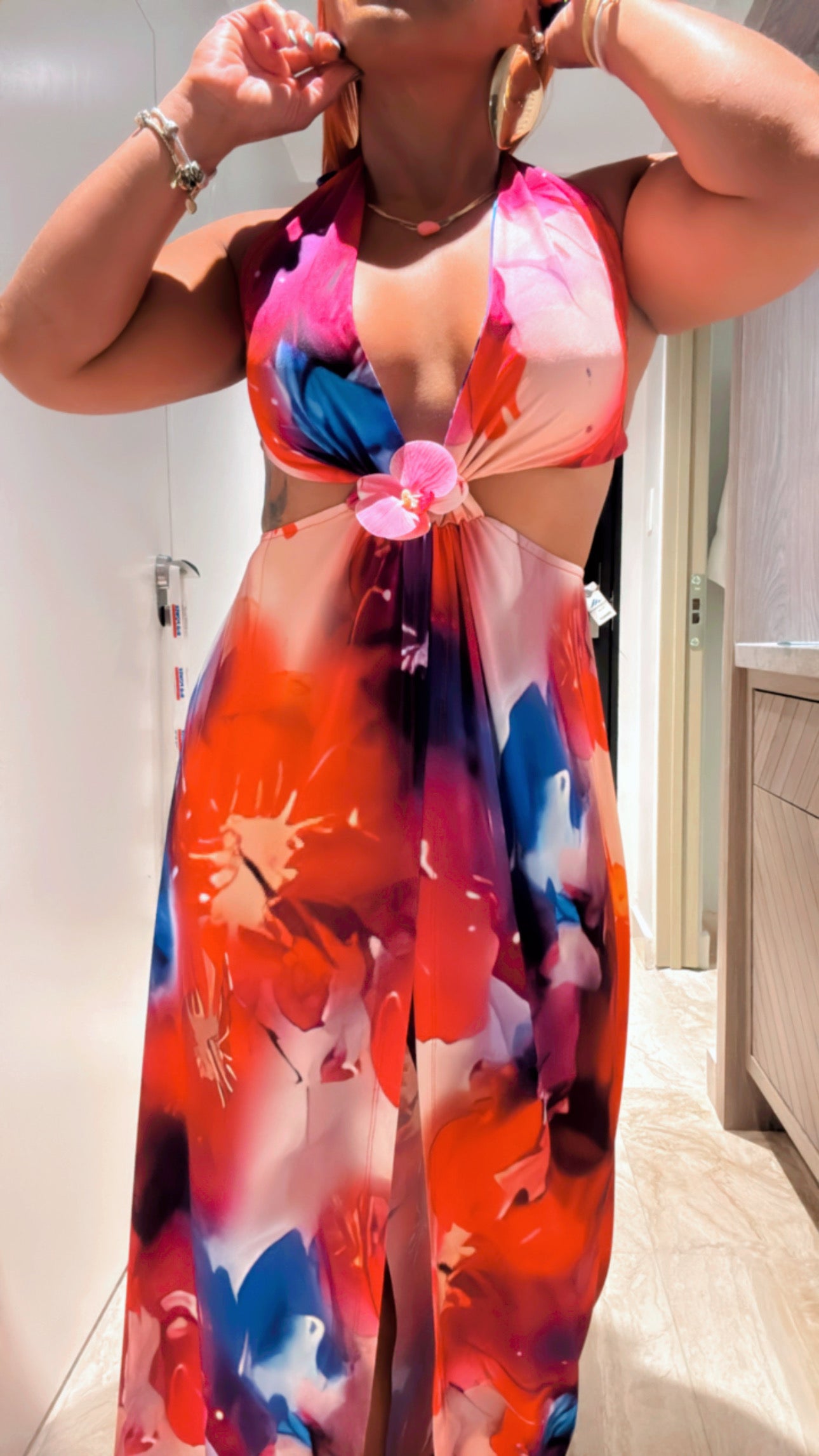Orchid Cut-out Maxi Dress