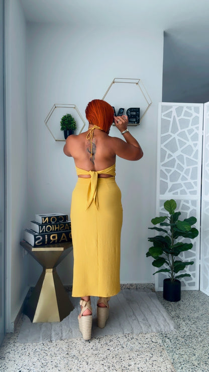 Mustard Skirt Set