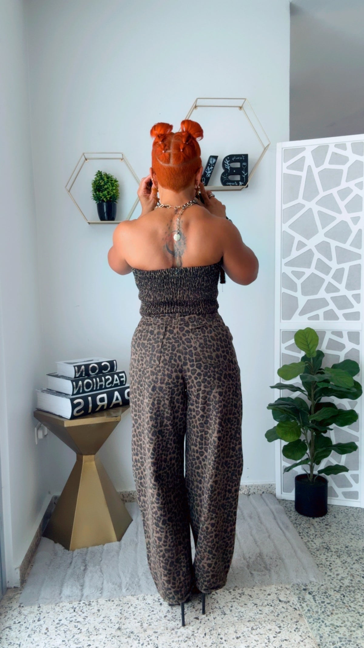 Leopard Barrel & Napoleon Jumpsuit