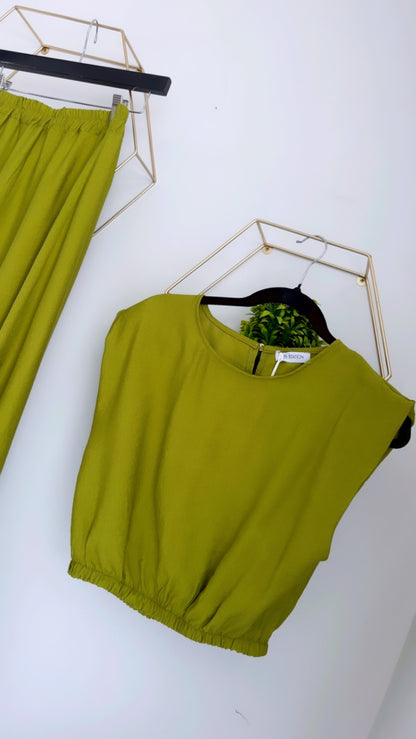 Santorini Olive Skirt Set