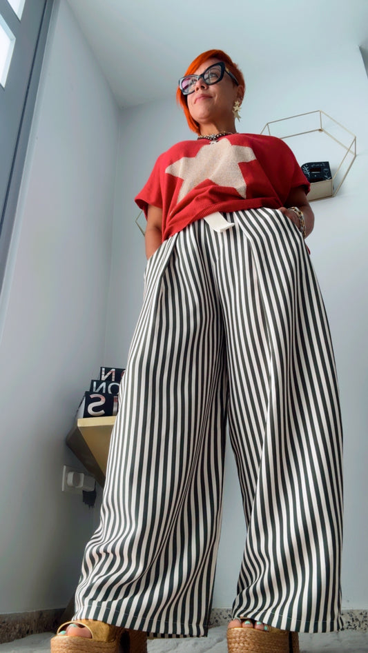 Olive Line Flow Pants