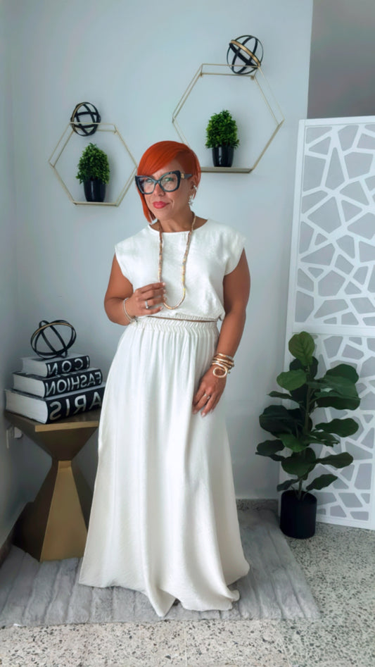 Sunset Skirt Set - Beige