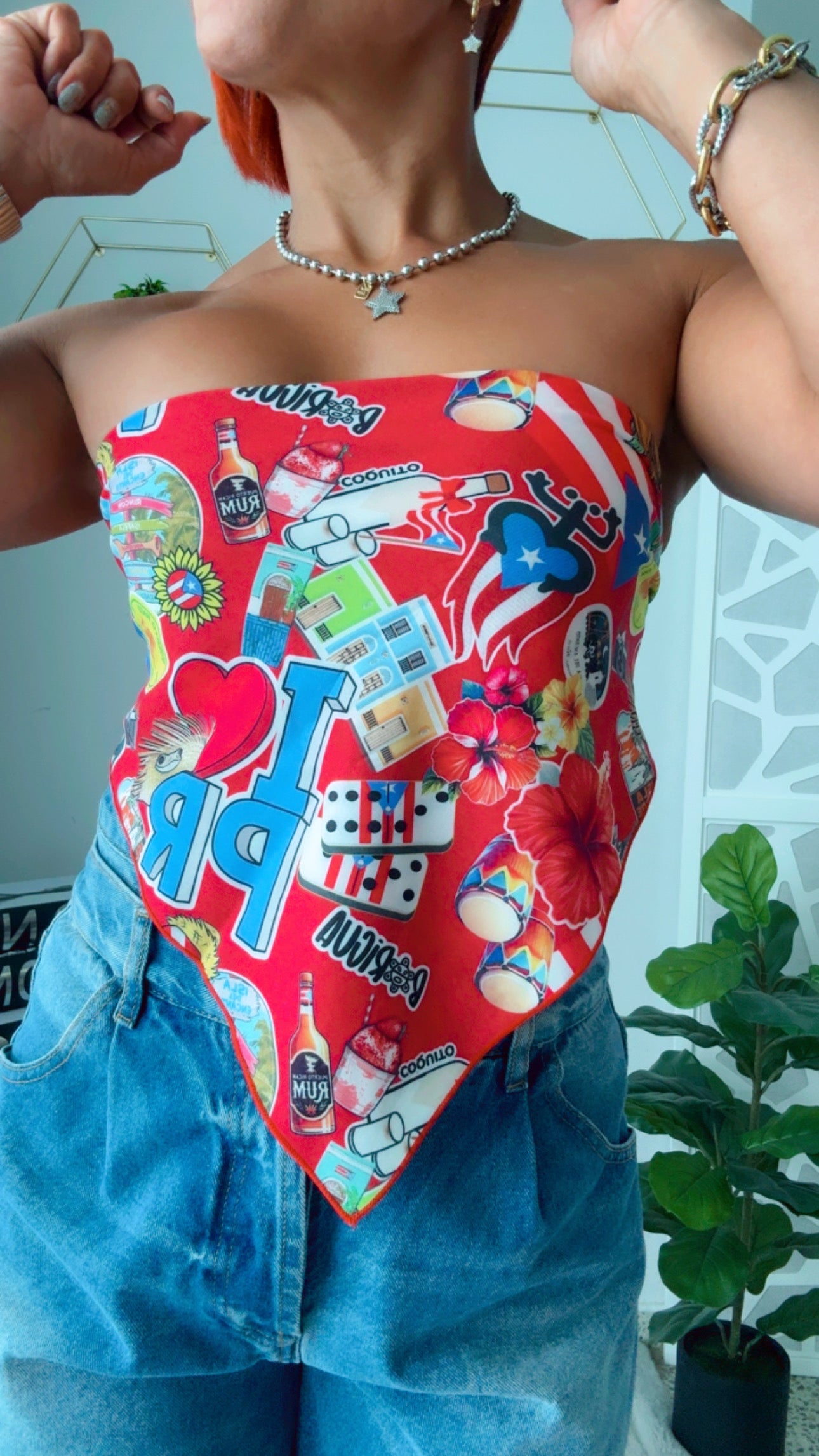 Scarf - Pañuelo - Top 🇵🇷 (4 en 1) - ROJO