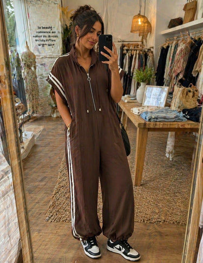 Street Star Chocolate Jumpsuit