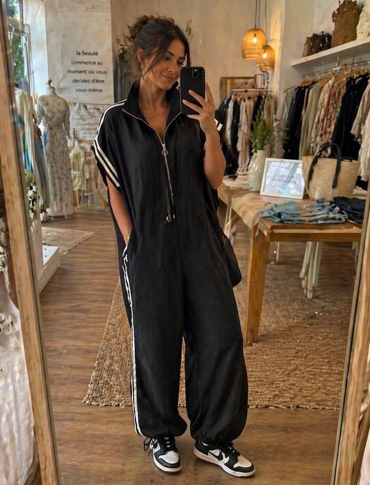 Street Star  Black Jumpsuit
