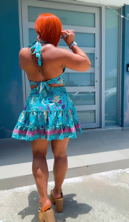 Short Skirt Boho Set