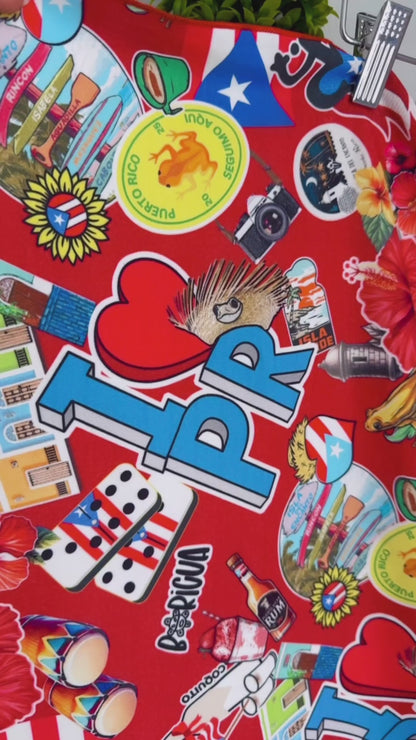 Pañuelo Rojo / Scarf estampado PR 🇵🇷