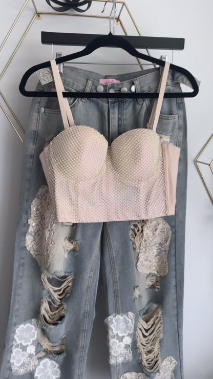Tornasol Rhinestone Corset